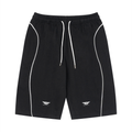 Unisex Piping Drawstring Shorts