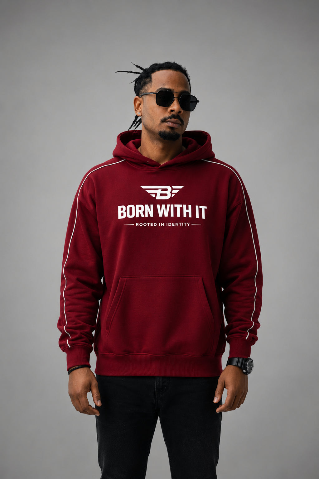 BORN WITH IT™ RAGLAN HOODIE