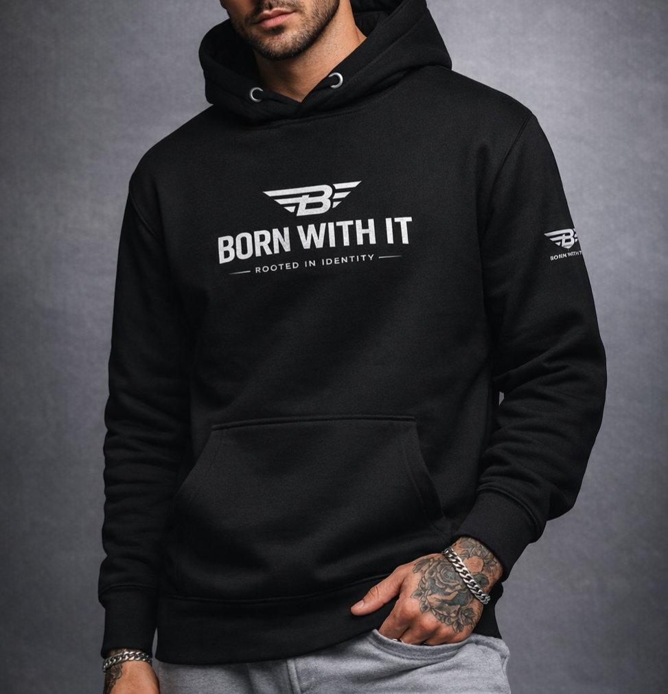 COTTON BLEND HOODIE - BORN WITH IT