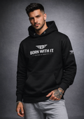 COTTON BLEND HOODIE - BORN WITH IT