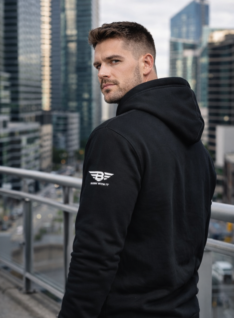 THE ALL BLACK HOODIE - BORN IDENTITY