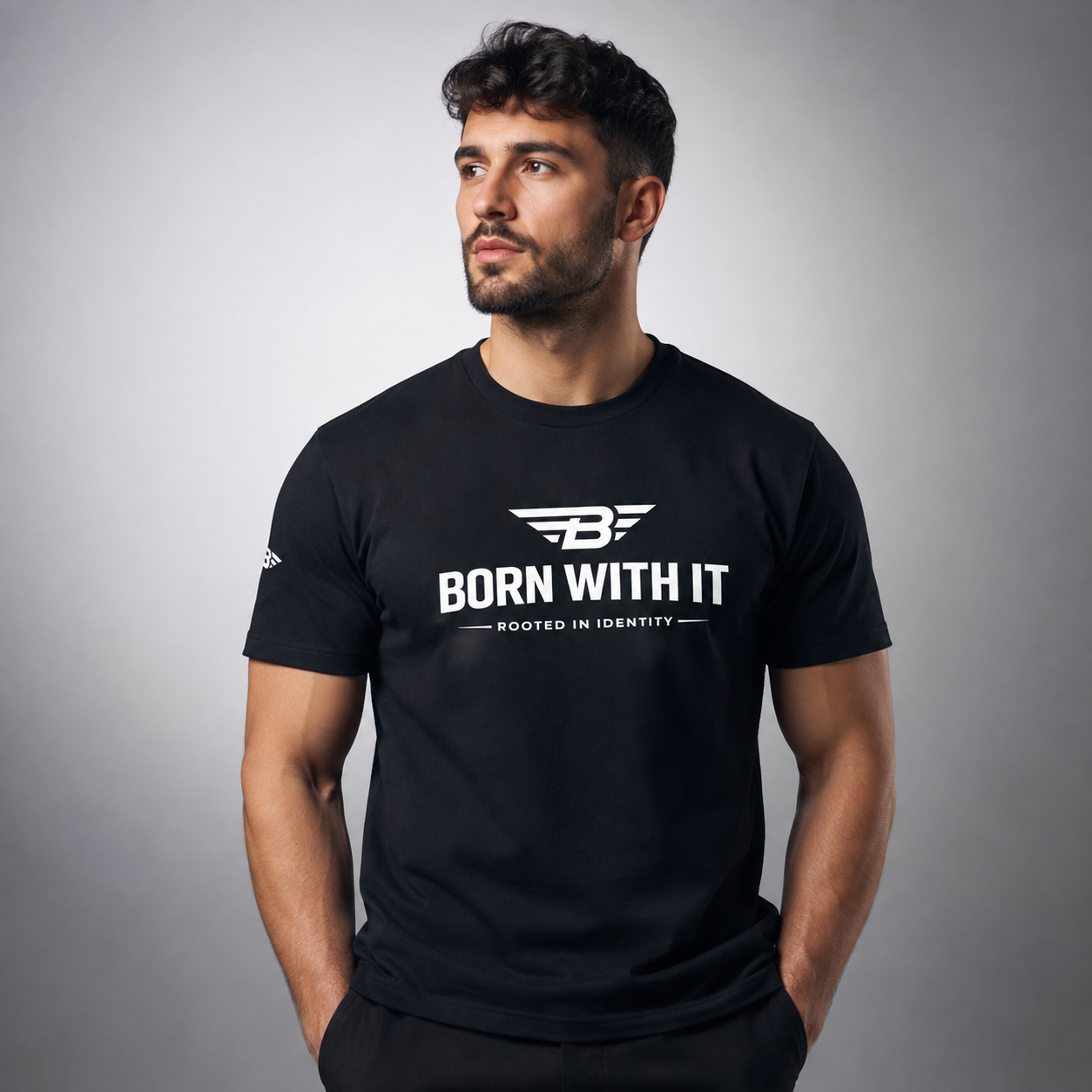 CLASSIC CREW NECK COTTON T-SHIRT| Born With It Design