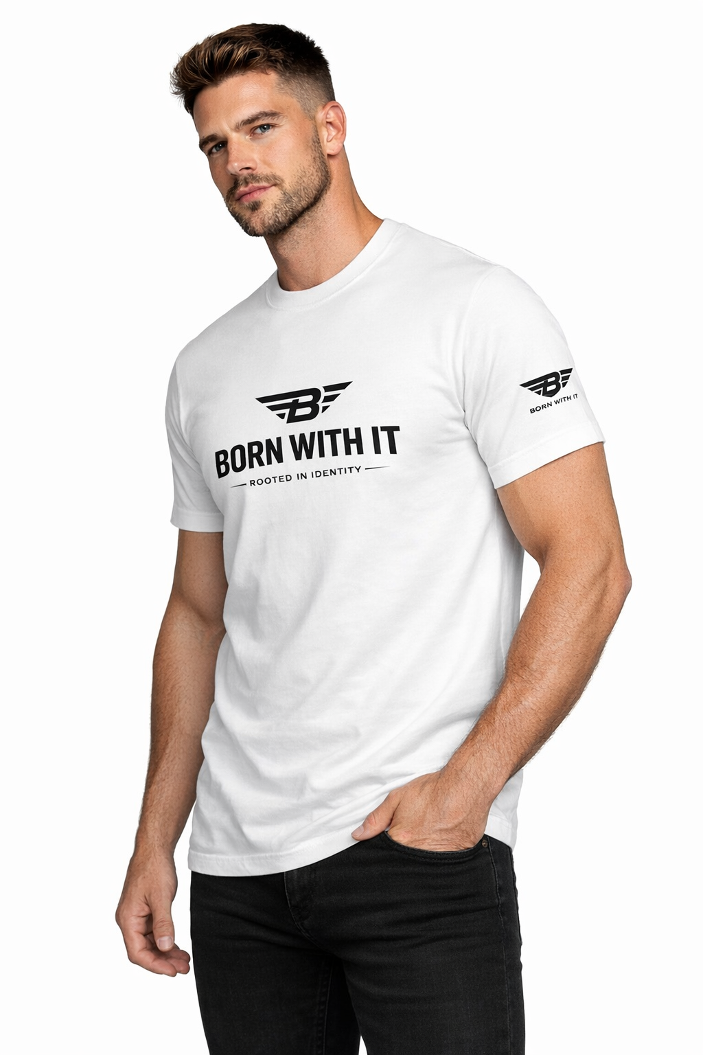 ORGANIC COTTON T-SHIRT -  BORN WITH DESIGN