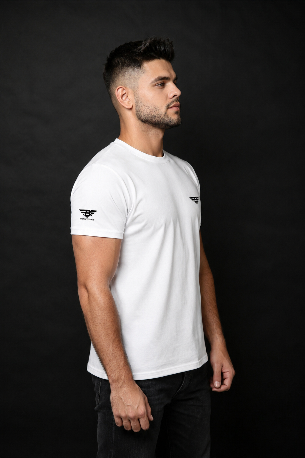 MEN'S PREMIUM ATHLEASIURE WHITE T- SHIRT| Born With It