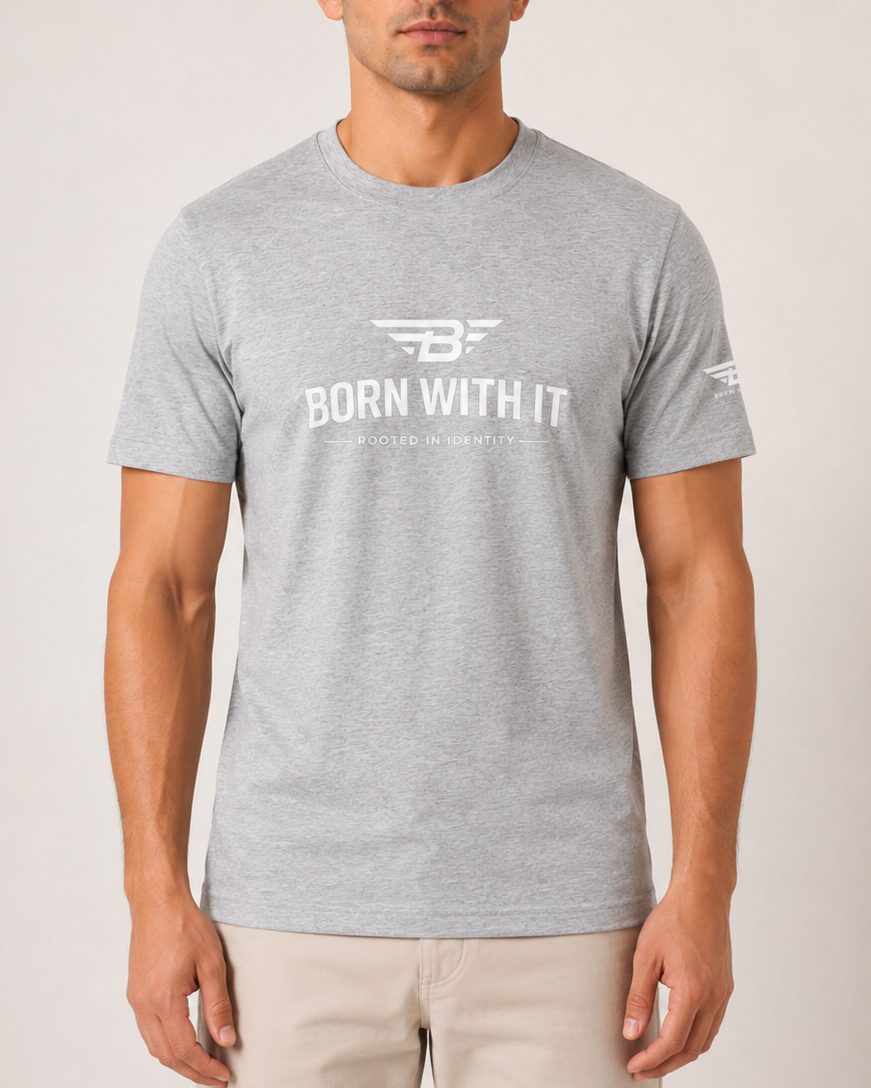 BORN WITH IT™ CLASSIC CREW NECK COTTON T-SHIRT