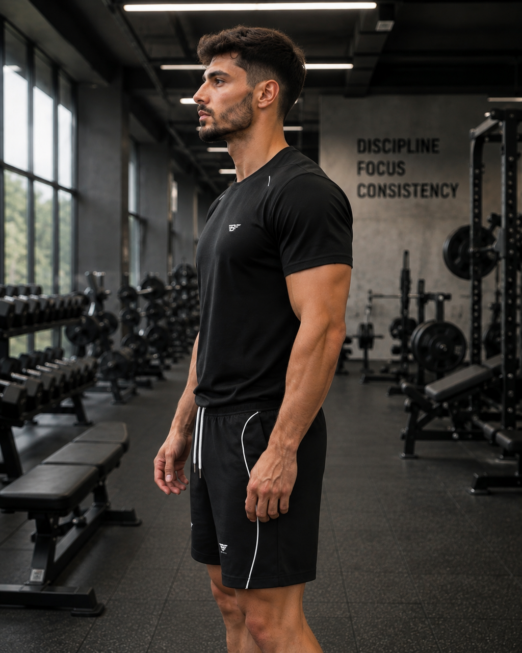 Camiseta reflectante raglán para hombre