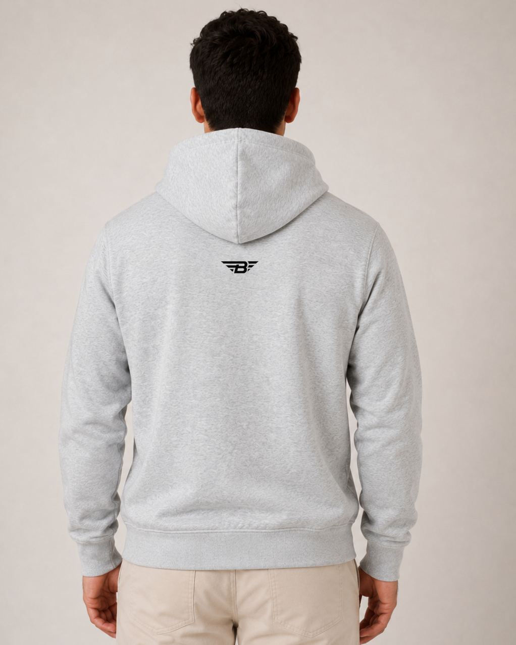 BORN WITH IT™ LIGHT GREY RELAXED FIT HOODIE