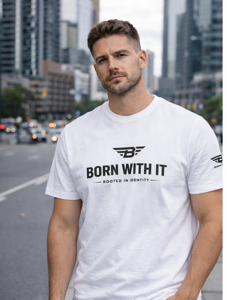 BORN WITH IT™ PURE COTTON T-SHIRT
