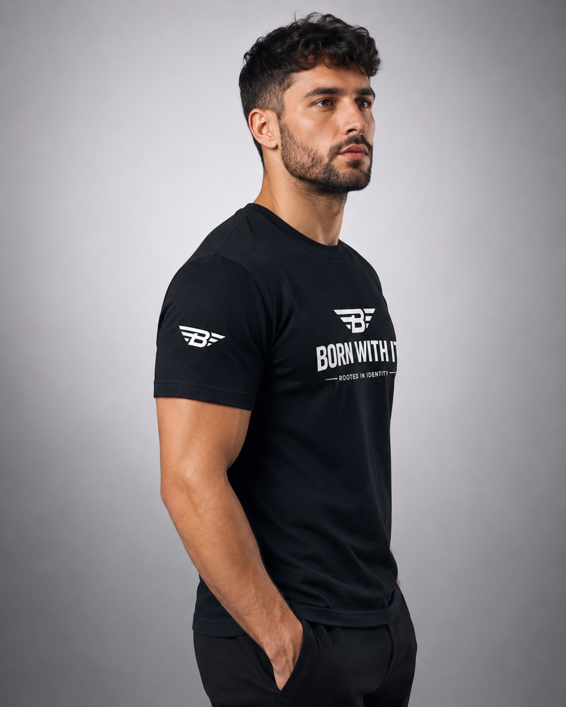 CLASSIC CREW NECK COTTON T-SHIRT| Born With It Design
