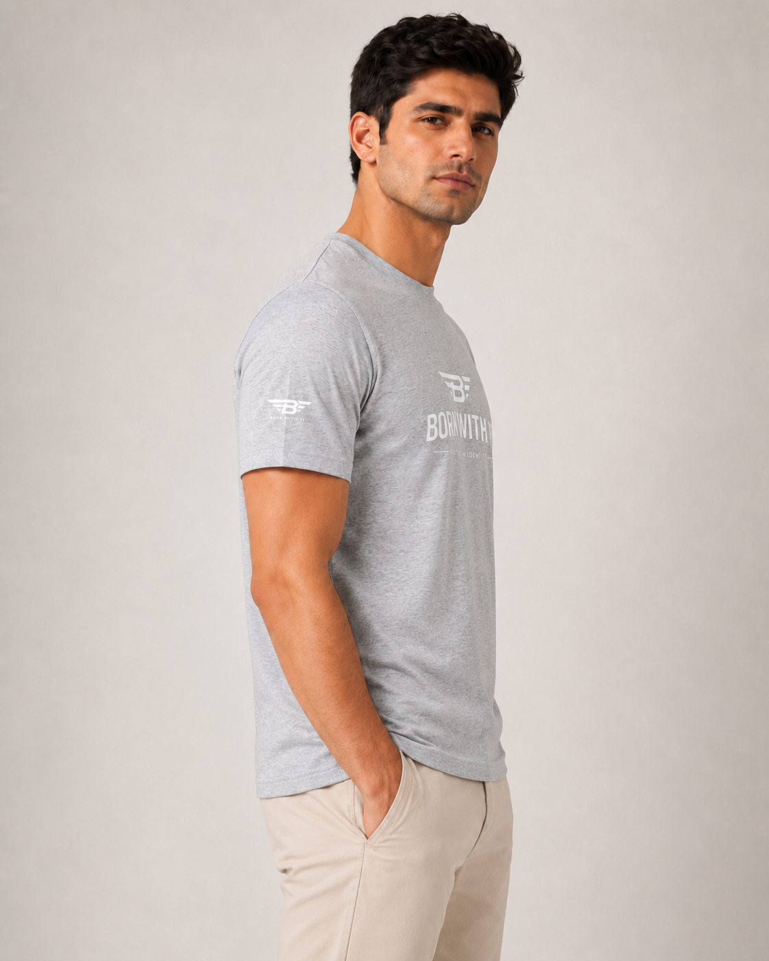 BORN WITH IT™ CLASSIC CREW NECK COTTON T-SHIRT